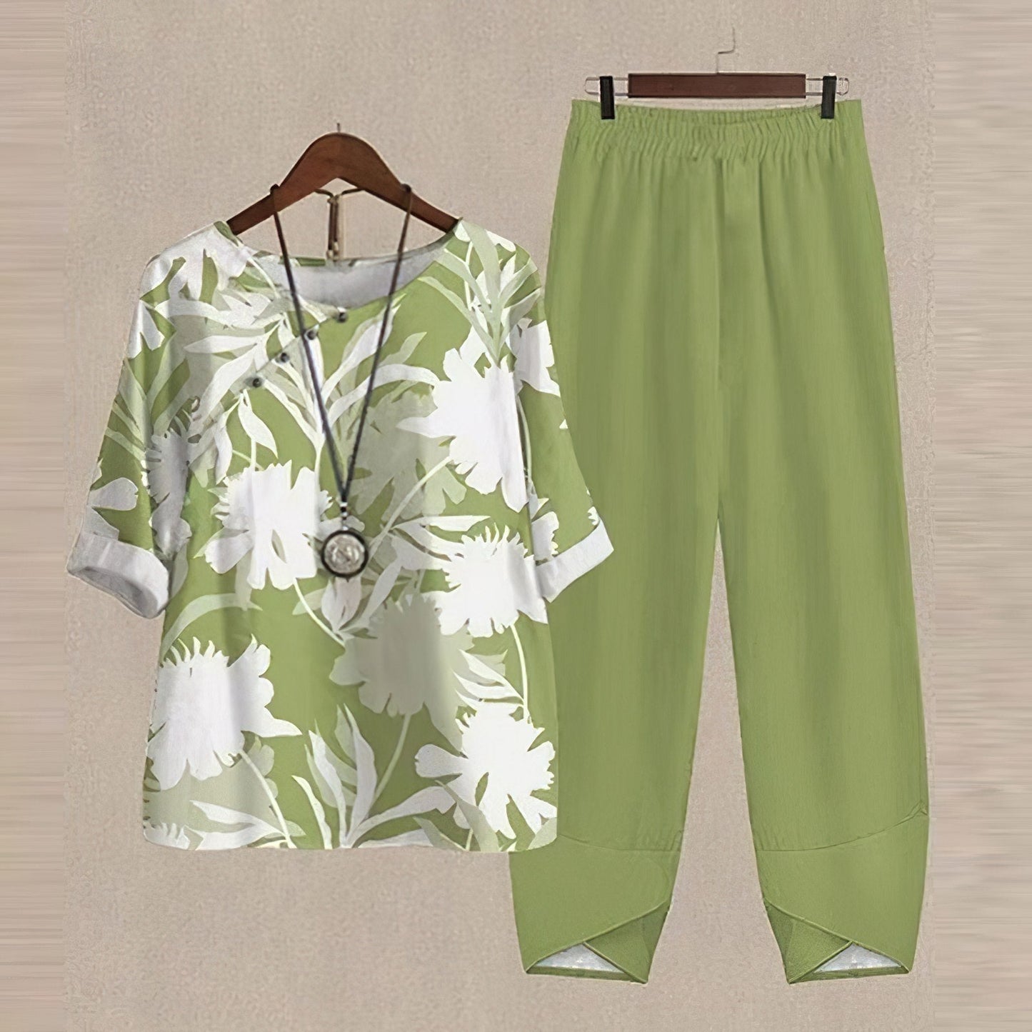 Lisanne | Damen Zweiteiler Set Schmetterlingsprint Hose