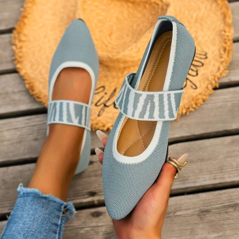 Marlena | Damen Mary Jane Karomuster Ballerinas
