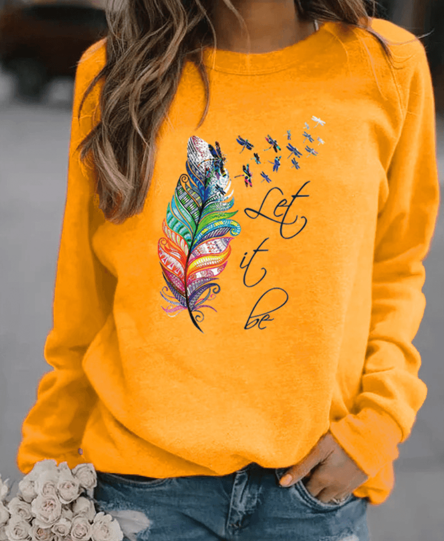 Fudus Sweatshirt mit Federprint