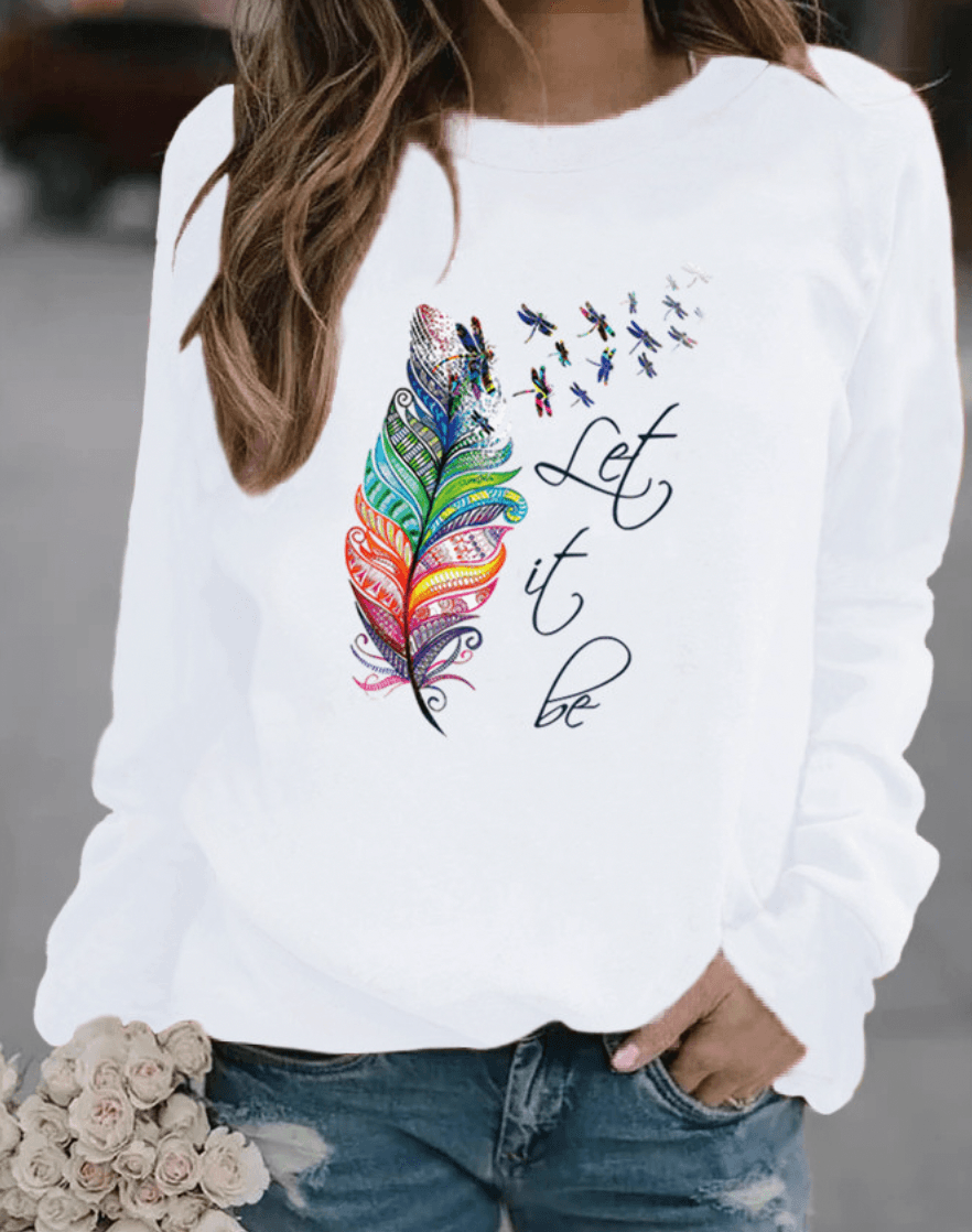 Fudus Sweatshirt mit Federprint