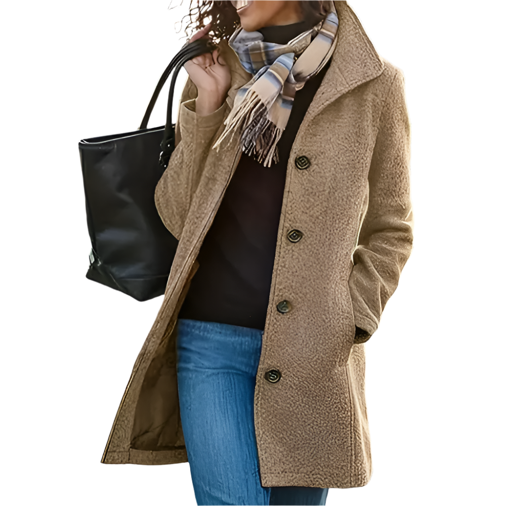 Krohn-e | Lange Freizeit Damenjacke in Grau, Grün und Khaki