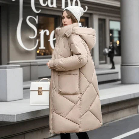 Krohn-e | Gepolsterte Jacke - Oversized-Passform - Kapuze mit Hohem Kragen - Verstellbare Bündchen - Mittellanges Modell