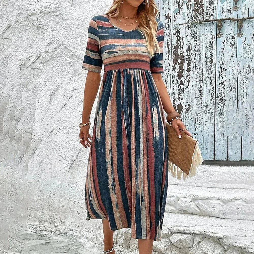 Melruna Sommerkleid mit Streifenmuster