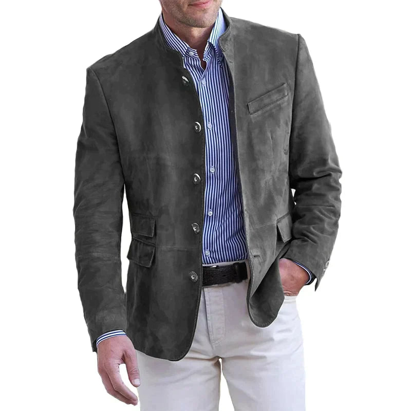 Krohn-e | Herren Klassische Button-Down Herbstjacke - Zeitlose Wärme