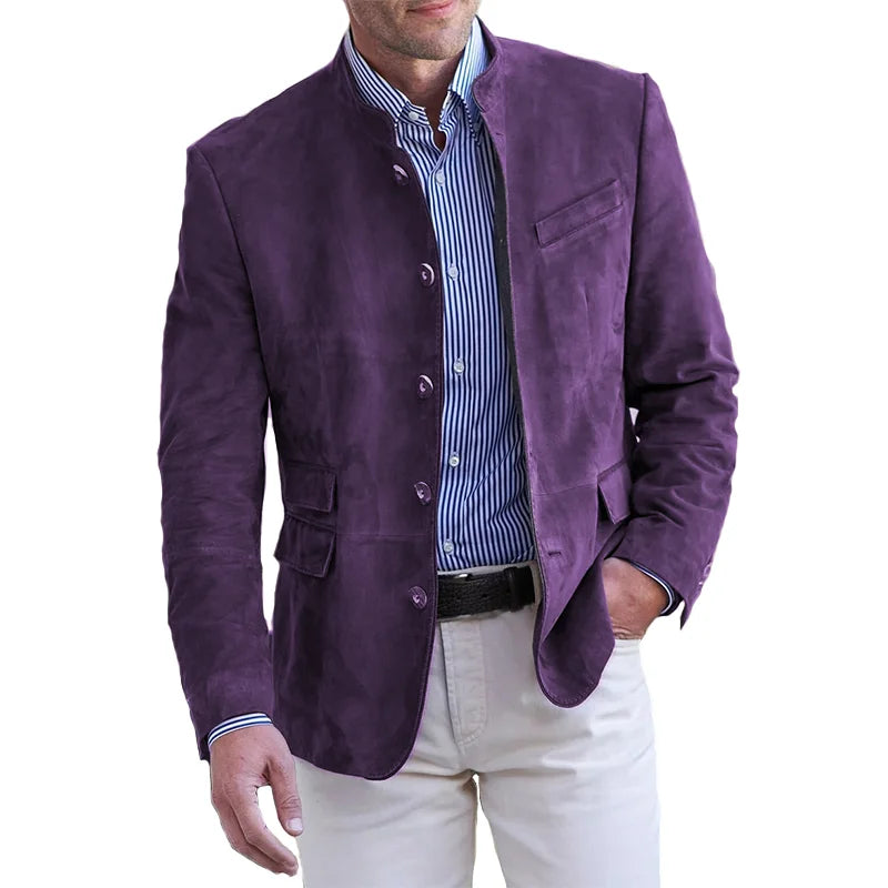 Krohn-e | Herren Klassische Button-Down Herbstjacke - Zeitlose Wärme