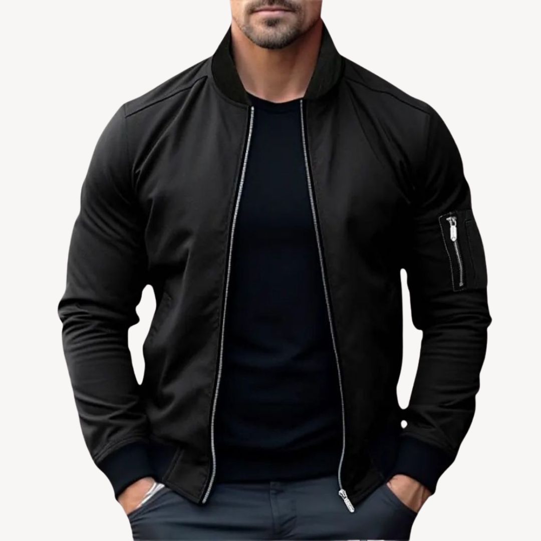 Krohn-e | Herren Klassische Zip-Up Bomberjacke - Vielseitig & Stylisch