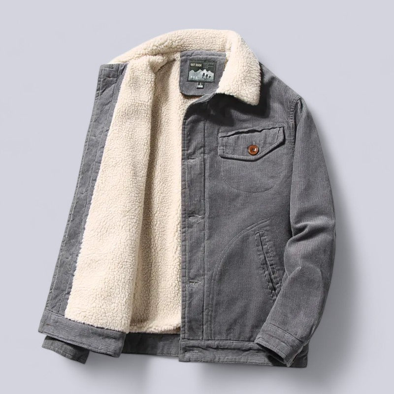 Krohn-e | Herren Cordjacke Herbst mit weichem Innenfutter