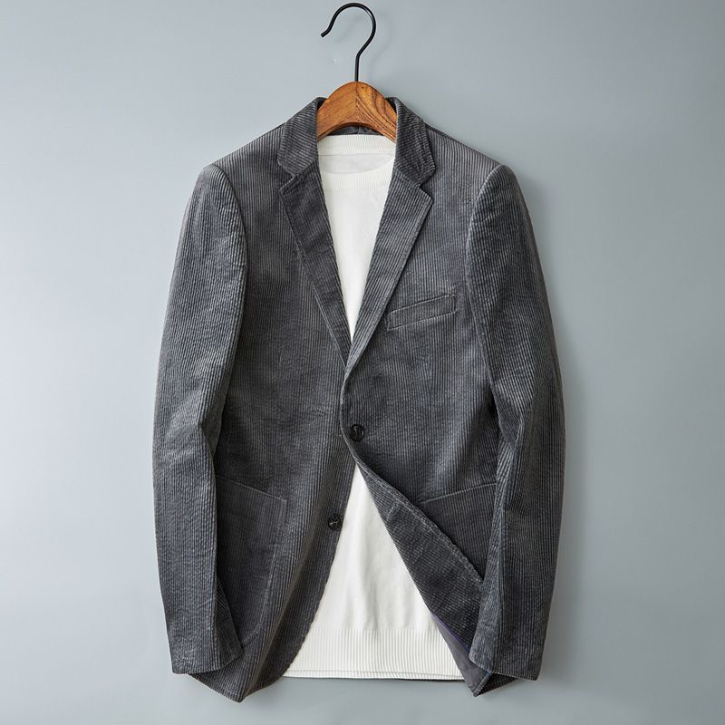 Krohn-e | Herren Cordhosenjacke – Eingekerbter Revers, Smart Casual Blazer
