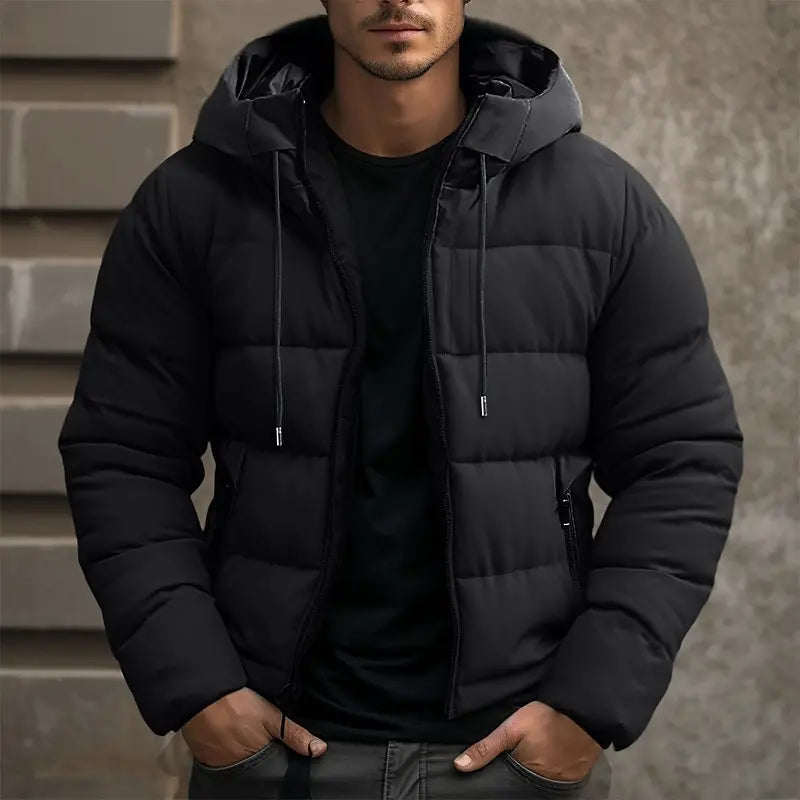 Krohn-e | Herren Kapuzen Isolierter Pufferjacke für den Winter