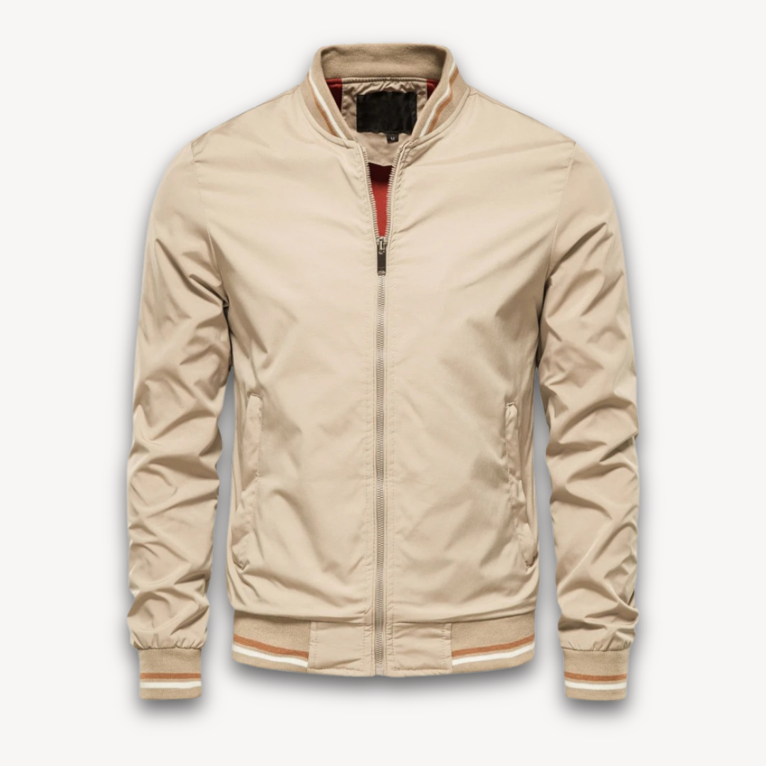 Krohn-e | Herren Leichte Polyester Bomberjacke - Lässiger Windbreaker