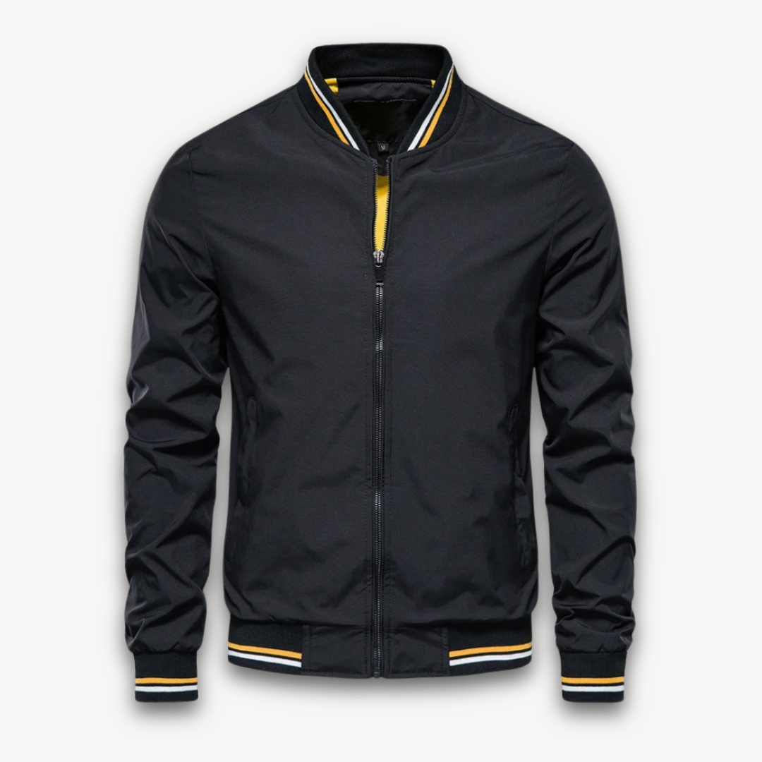 Krohn-e | Herren Leichte Polyester Bomberjacke - Lässiger Windbreaker
