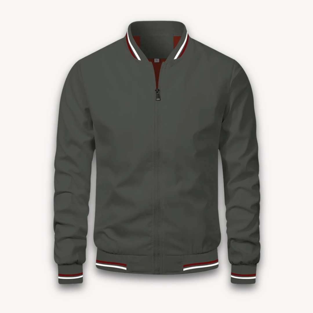 Krohn-e | Herren Leichte Polyester Bomberjacke - Lässiger Windbreaker