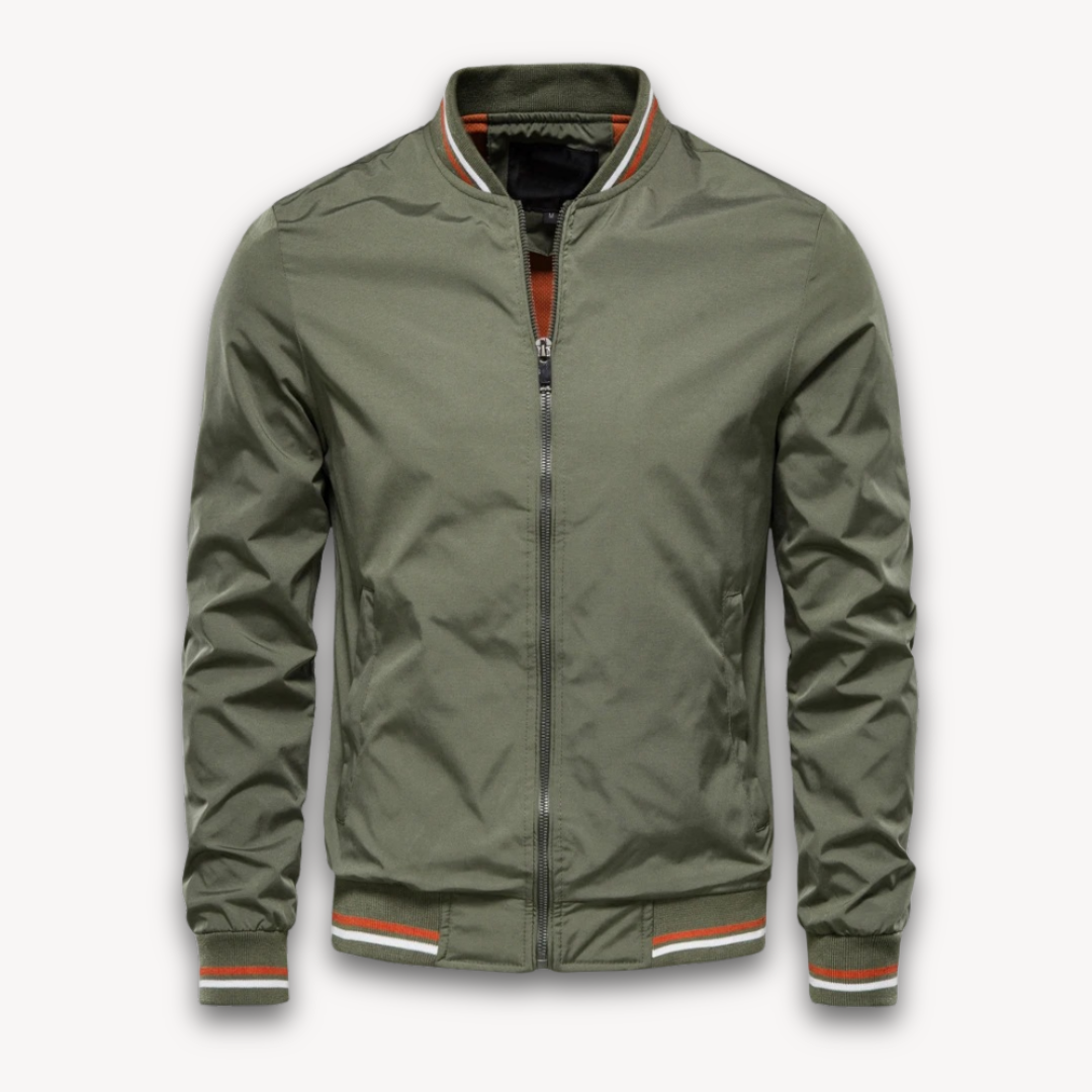 Krohn-e | Herren Leichte Polyester Bomberjacke - Lässiger Windbreaker