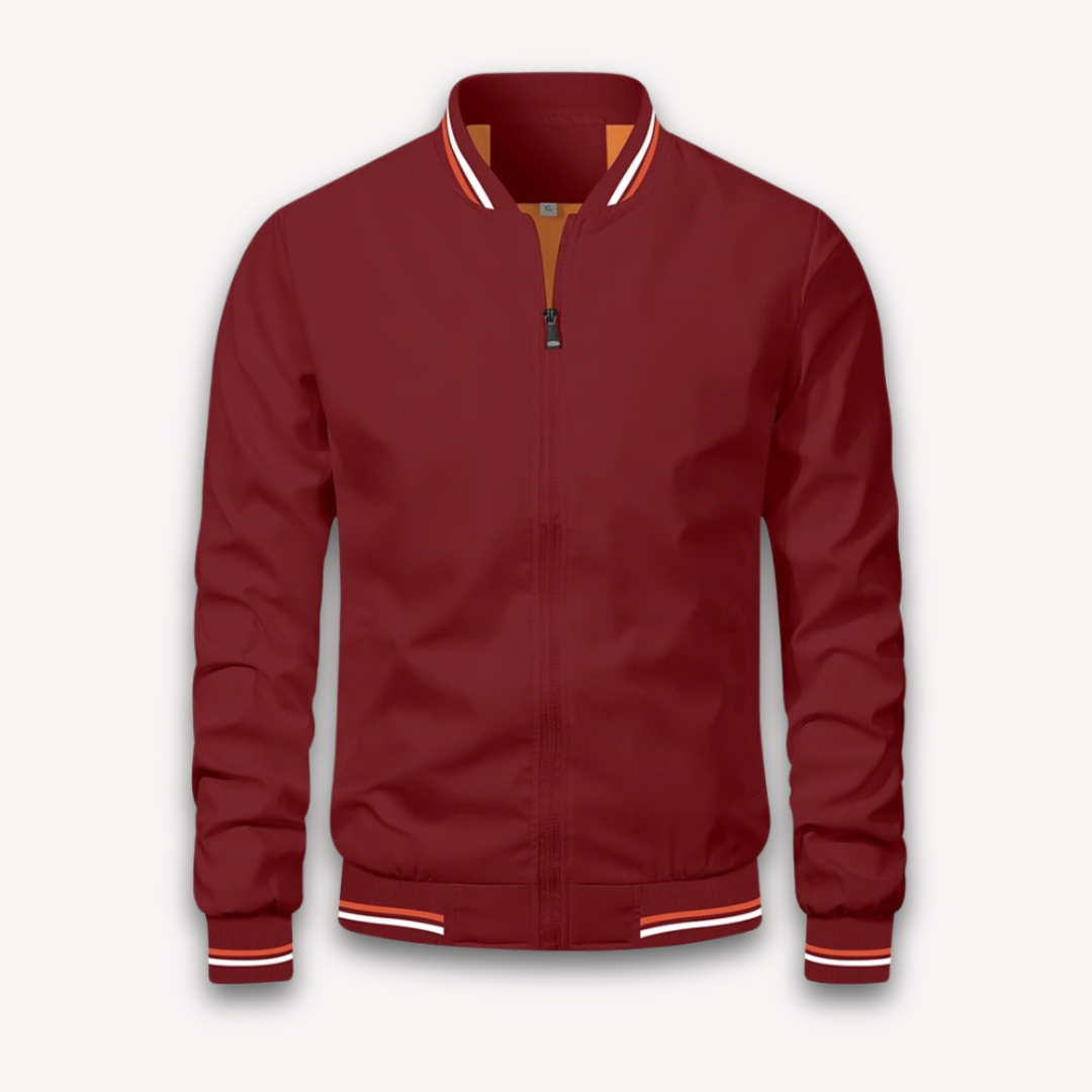 Krohn-e | Herren Leichte Polyester Bomberjacke - Lässiger Windbreaker