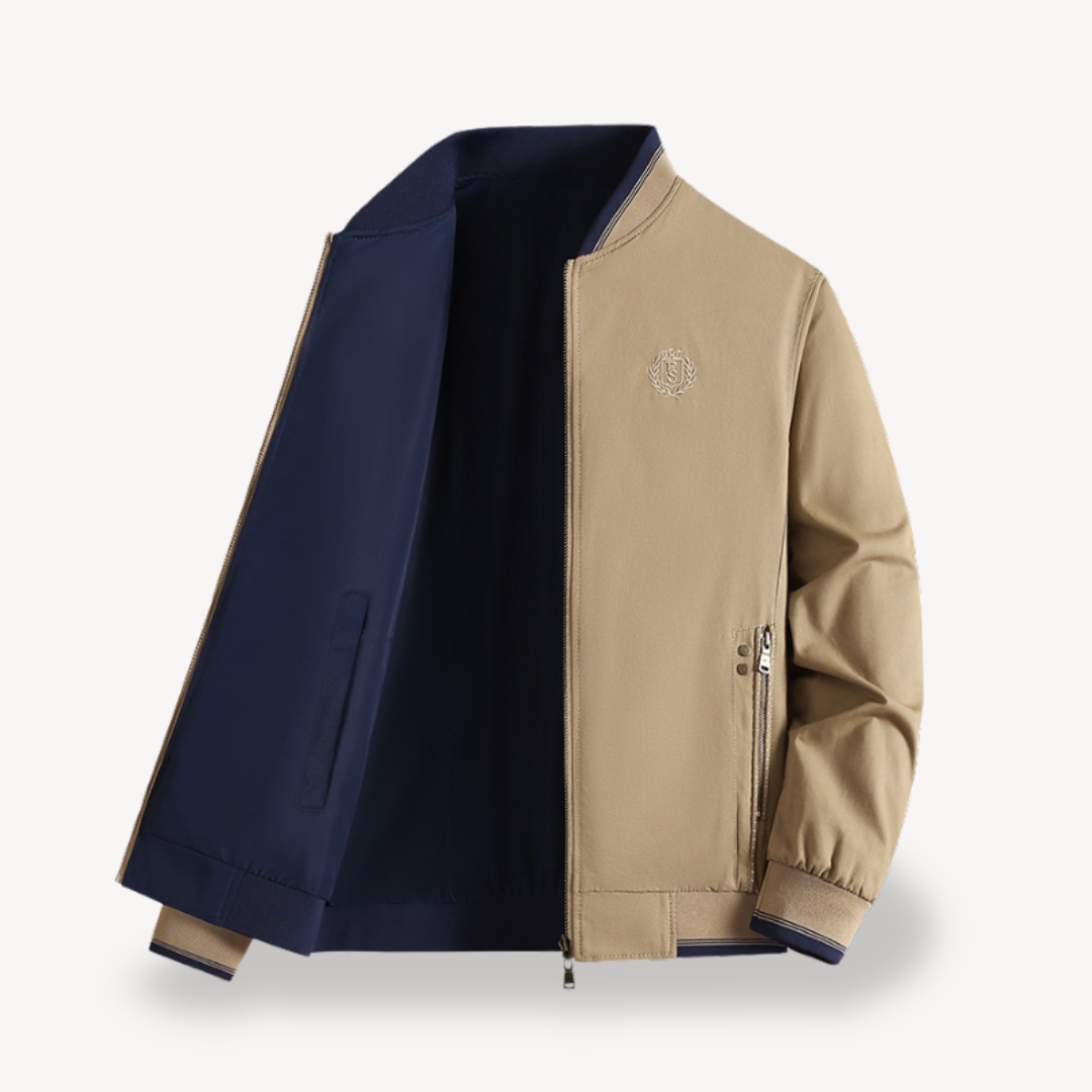 Krohn-e | Herren Leichte Wendbare Bomberjacke - Slim Fit, Mehrere Farben