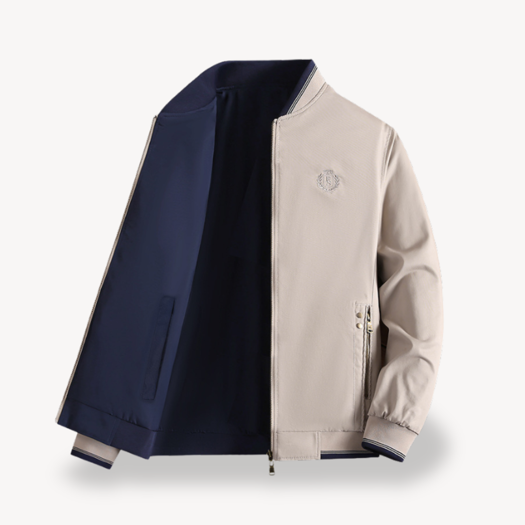Krohn-e | Herren Leichte Wendbare Bomberjacke - Slim Fit, Mehrere Farben