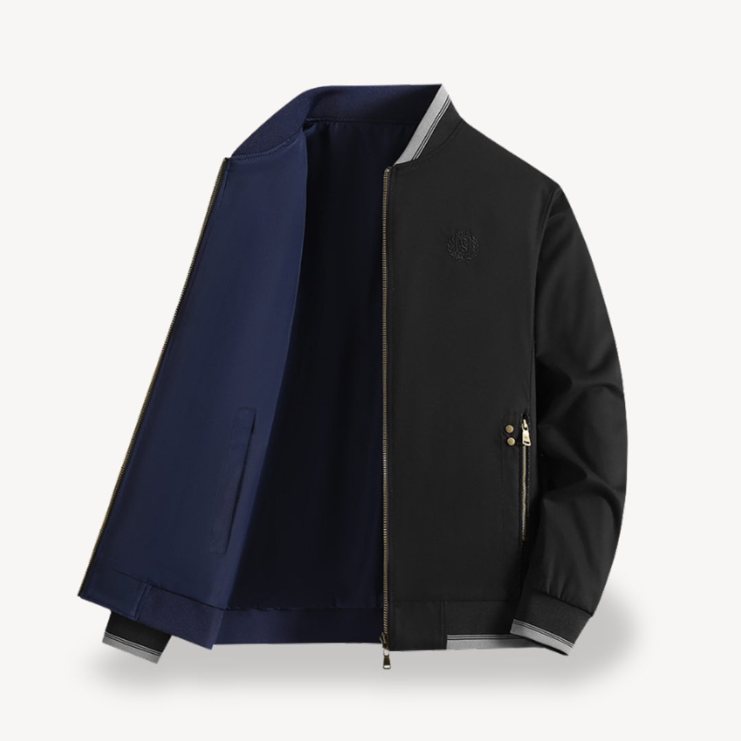 Krohn-e | Herren Leichte Wendbare Bomberjacke - Slim Fit, Mehrere Farben