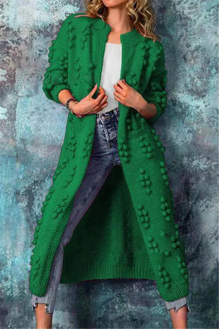 Krohn-e | Damen Strickjacke mit Strickmuster