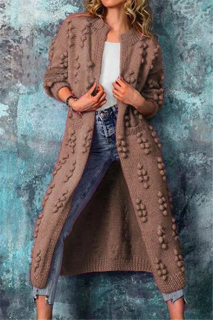 Krohn-e | Damen Strickjacke mit Strickmuster