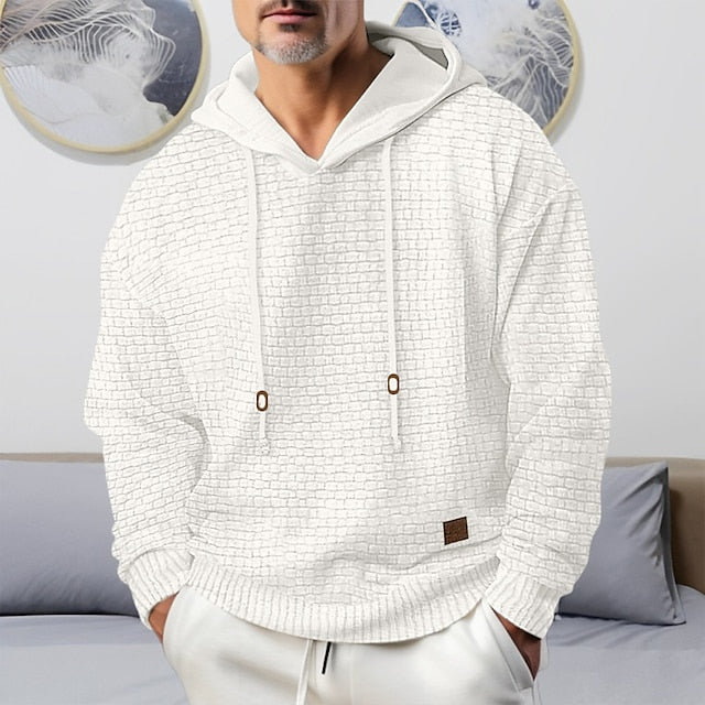 Fudus: Bequemer Langarm-Kapuzenpullover mit verstellbarer Kapuze