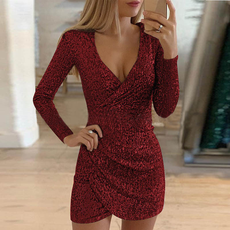 Kurzes Glitzerkleid für Damen - Modell Adele