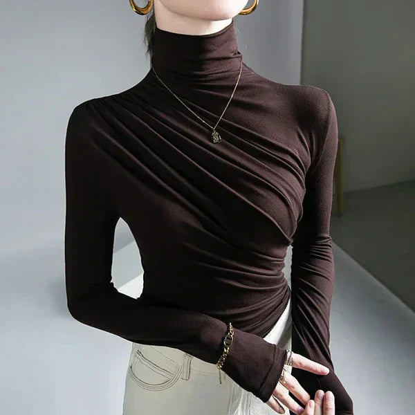 Arietty: Rollneck Jumper with Pleats