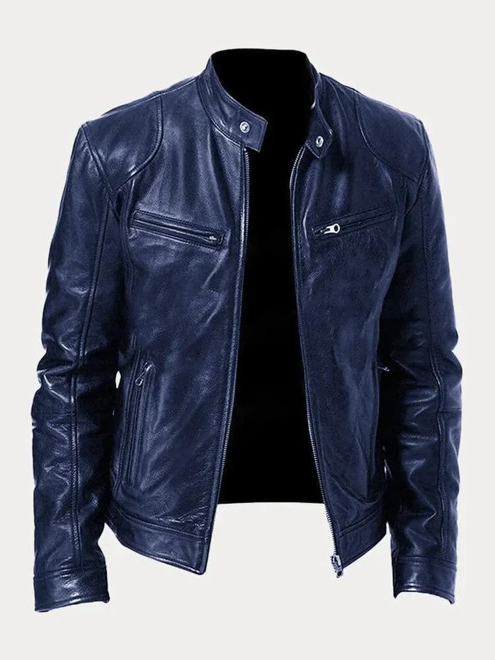 Edmundo: Modische Herren Lederjacke