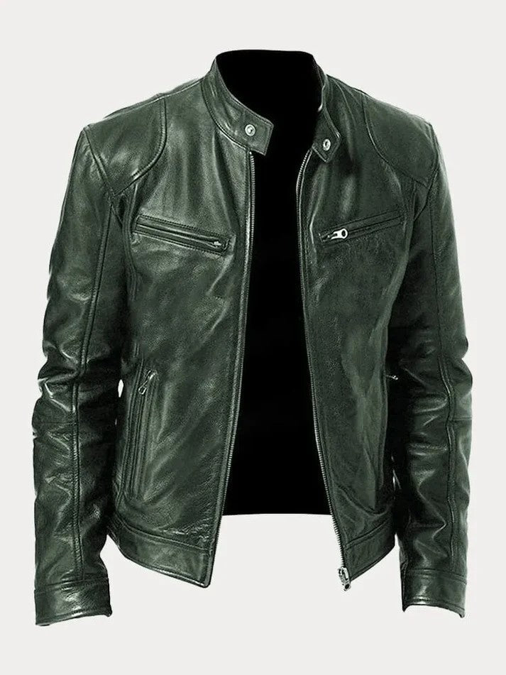 Edmundo: Modische Herren Lederjacke