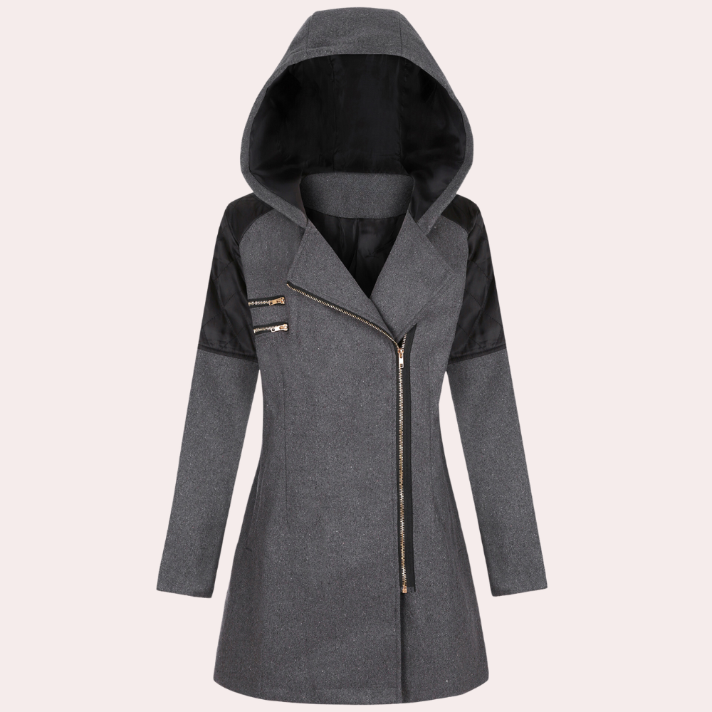 Krohn-e | Trendiger Wintermantel mit Kapuze für Damen
