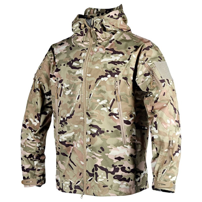 Krohn-e | Outdoor-Jacke - Wasserabweisend - Kapuze mit Kordelzug - Verstellbare Bündchen - Zip-Taschen