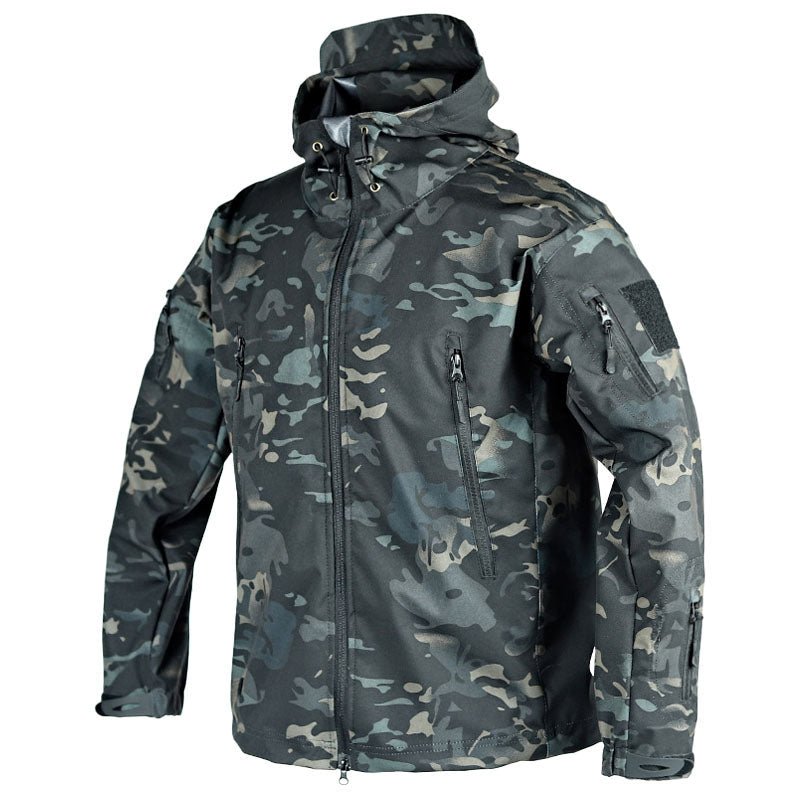 Krohn-e | Outdoor-Jacke - Wasserabweisend - Kapuze mit Kordelzug - Verstellbare Bündchen - Zip-Taschen