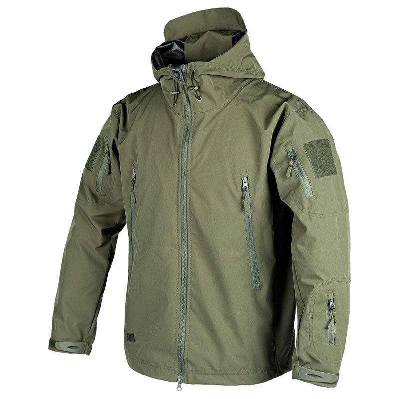 Krohn-e | Outdoor-Jacke - Wasserabweisend - Kapuze mit Kordelzug - Verstellbare Bündchen - Zip-Taschen
