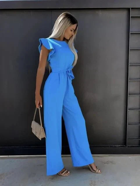Eleganter Jumpsuit von Katrina mit Rüschenärmeln