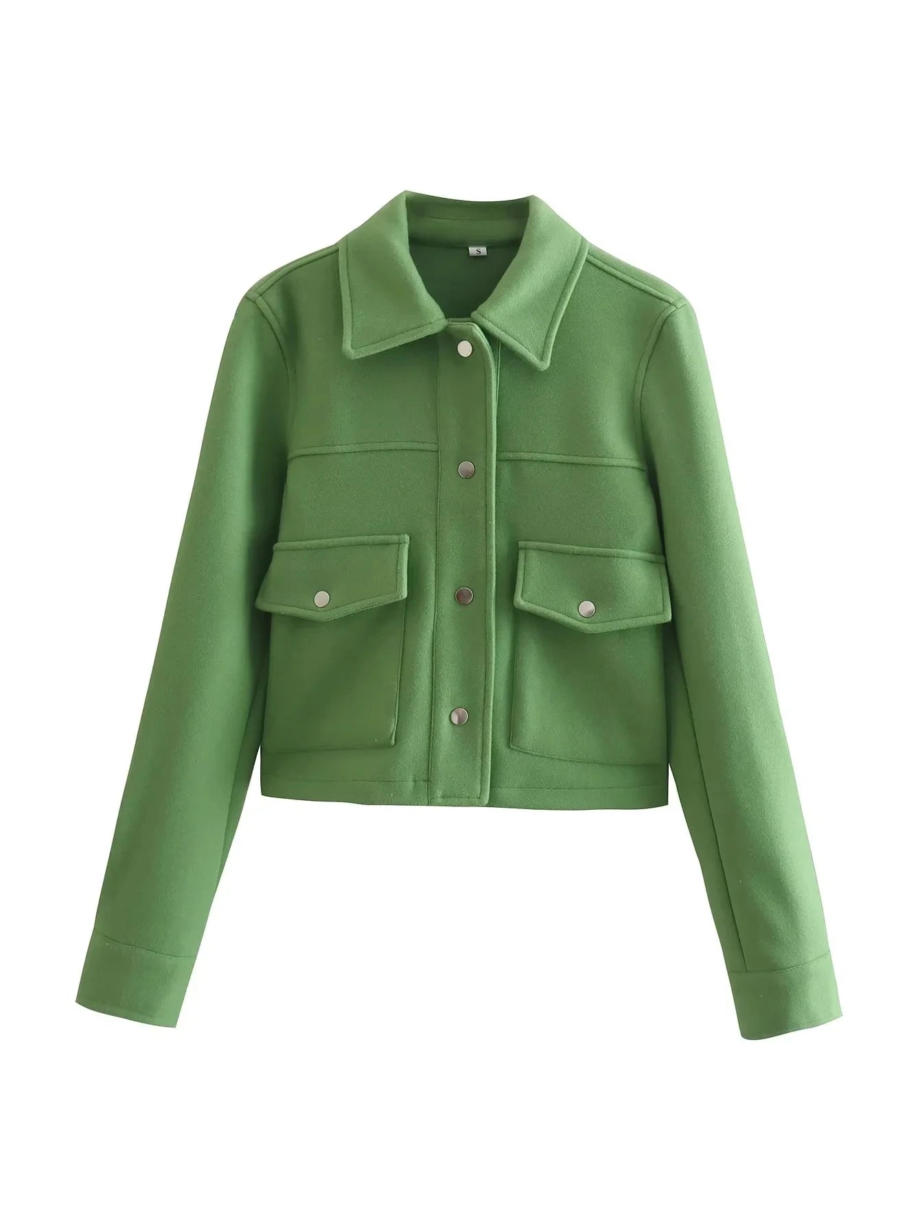 Krohn-e | Kurzjacke - Wollmischung - Maßgeschneiderte Passform - Utility-Stil - Knopfverschluss