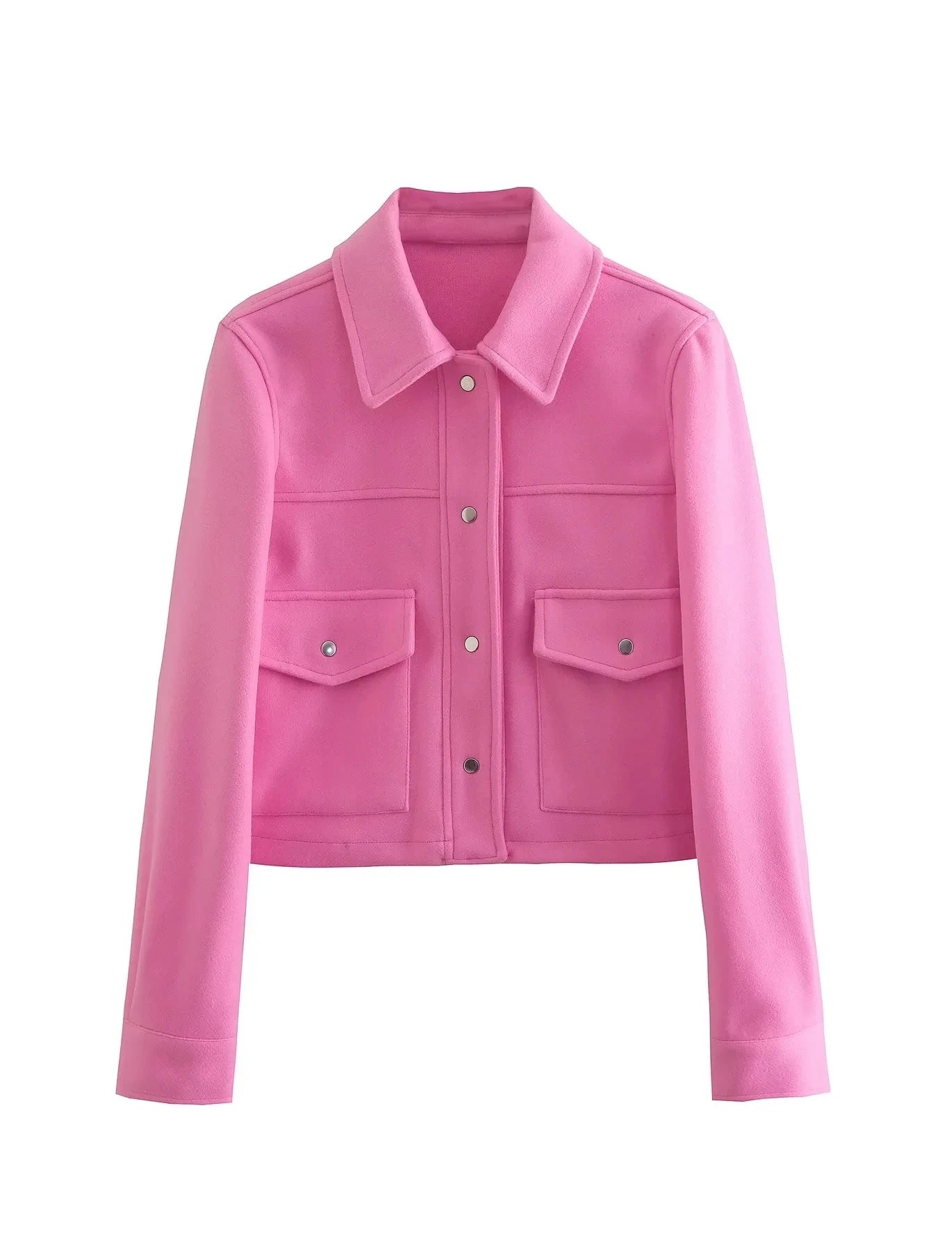 Krohn-e | Kurzjacke - Wollmischung - Maßgeschneiderte Passform - Utility-Stil - Knopfverschluss