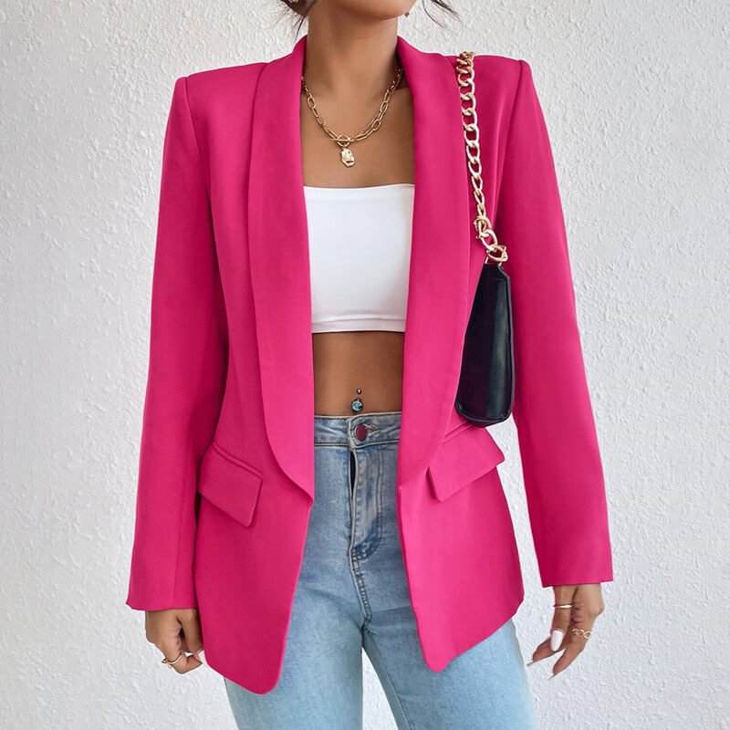 Krohn-e | Langarm Offene Front Blazer - Moderne