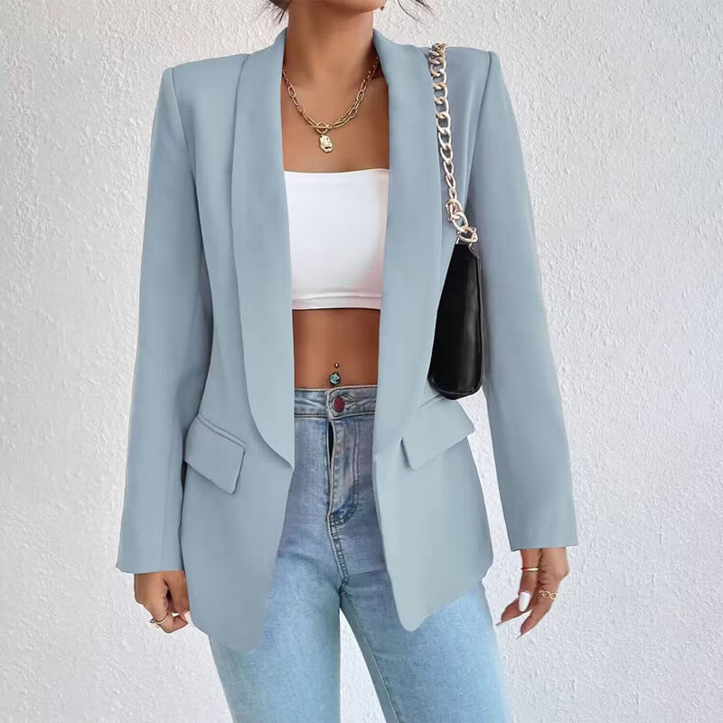 Krohn-e | Langarm Offene Front Blazer - Moderne