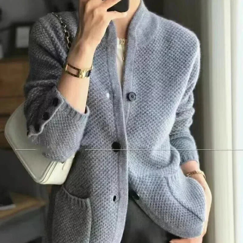 Krohn-e | Elegante Strickjacke für Damen mit langen Ärmeln