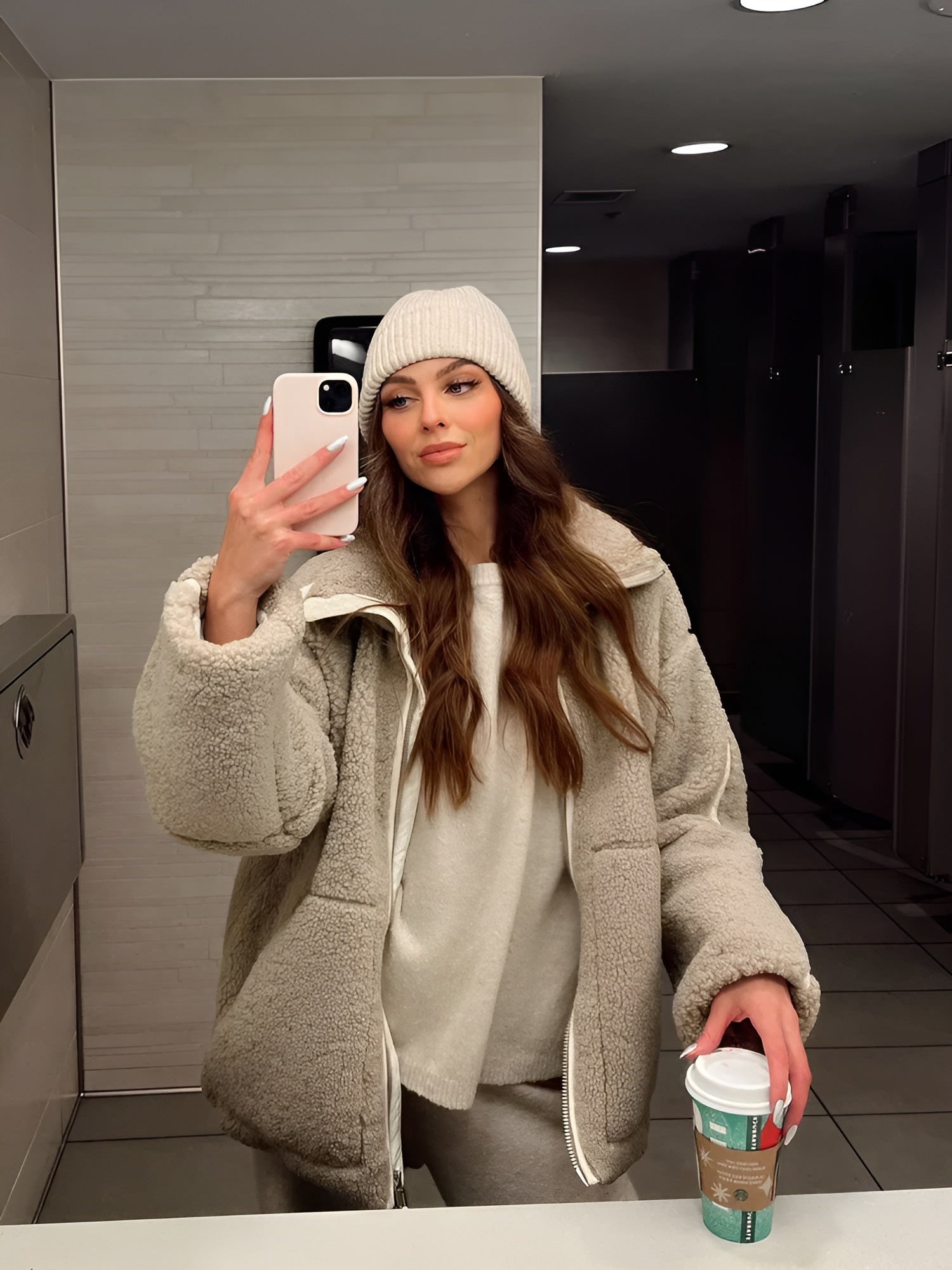 Krohn-e | Teddyjacke In Cremeweiß