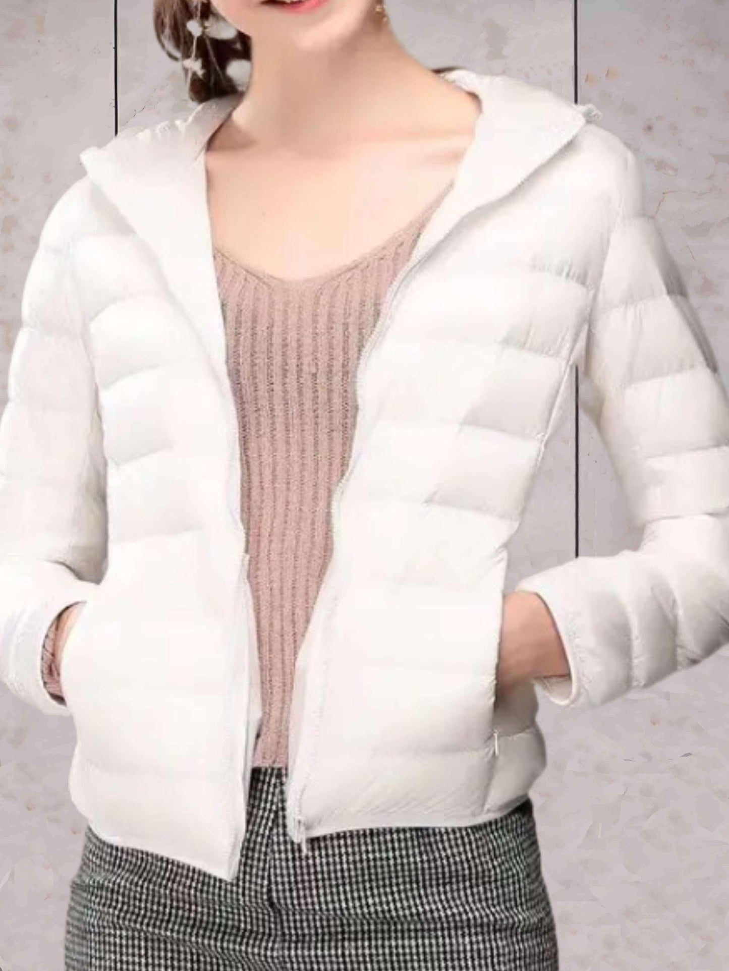 Krohn-e | Warme Daunenjacke mit Kapuze für Frauen