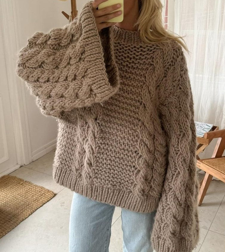 Krohn-e | Grober Zopfmusterpullover