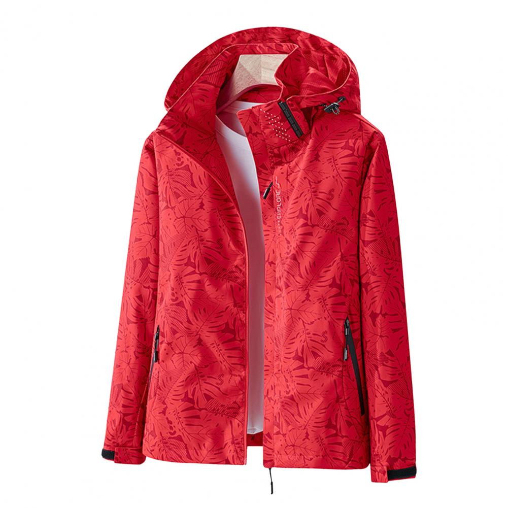 Krohn-e | wasserdichte Outdoor-Jacke – Leicht mit Kapuze & Blumenmuster