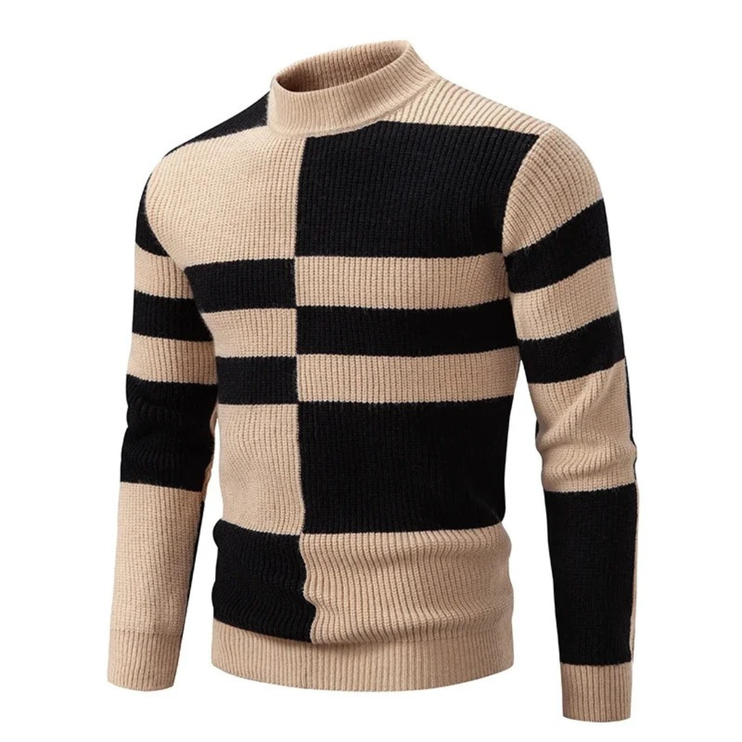 Krohn-e | Strickpullover mit Farbblöcken Weich und Warm Modernes Design