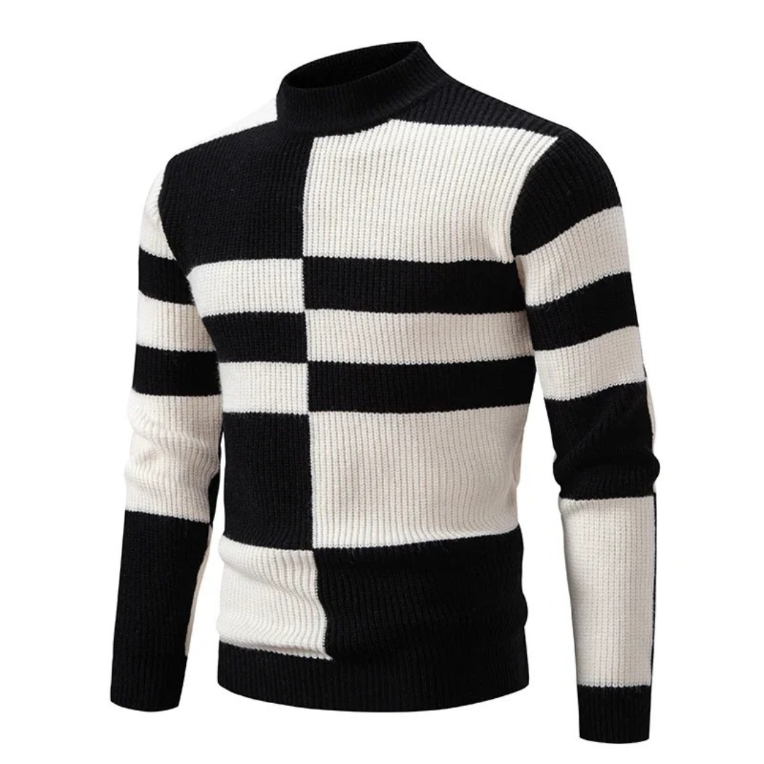 Krohn-e | Strickpullover mit Farbblöcken Weich und Warm Modernes Design