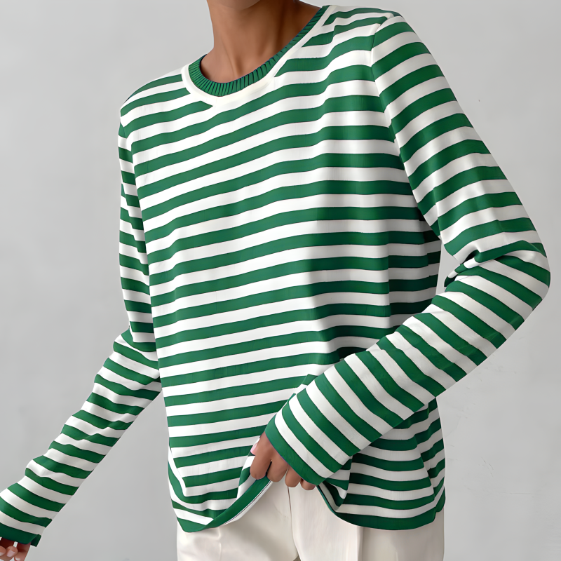 Krohn-e | Gestreifter Pullover für Freizeit