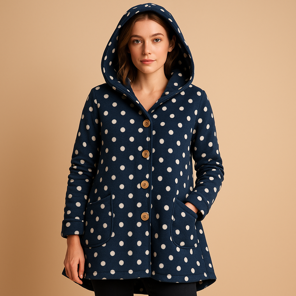 Krohn-e | Weiche Damen Teddyjacke mit Kapuze