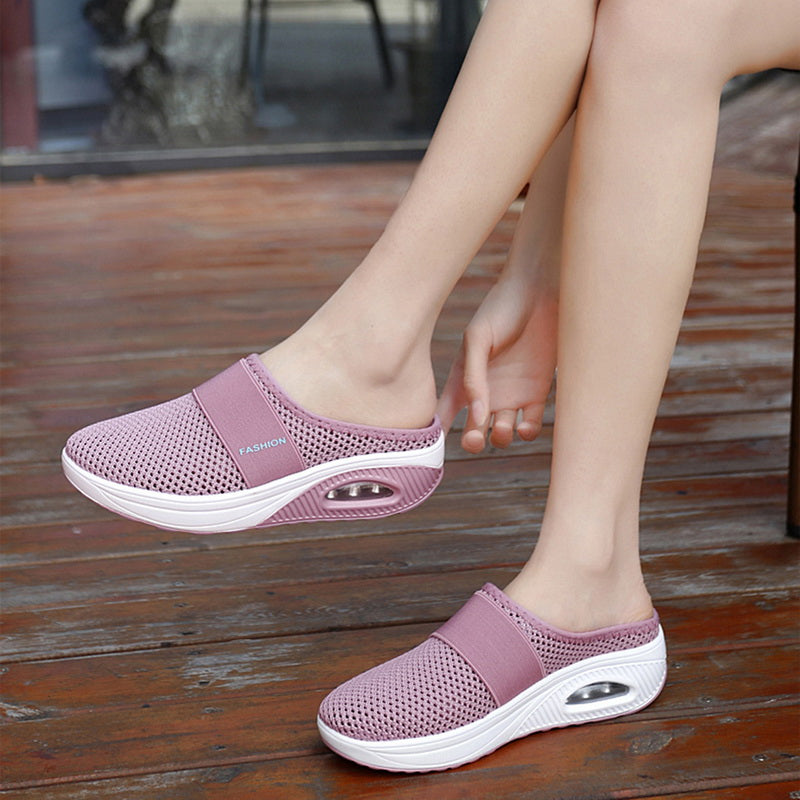 Diabetes-geeignete orthopädische Schuhe mit Luftpolsterung und Fußgewölbestütze, leichtes An- und Ausziehen