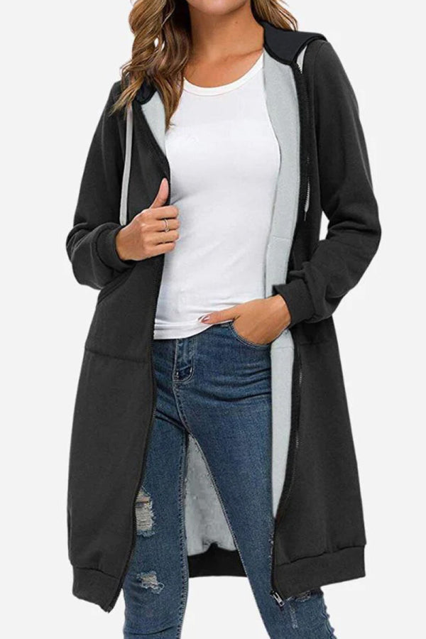 Frauen Kapuzenjacke Matilda mit Reißverschluss und Taschen