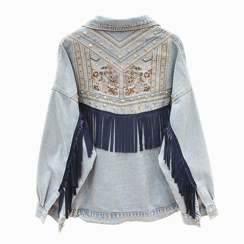 Krohn-e | Jeansjacken mit Blumenmuster für Damen