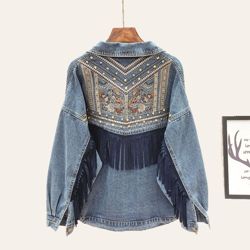 Krohn-e | Jeansjacken mit Blumenmuster für Damen